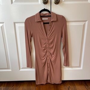 abercrombie & fitch long sleeve button down dress